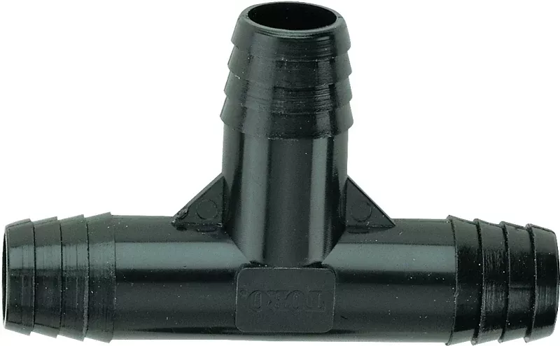 Toro 53390 Tee, 3/8 in Connection, Barbed, Plastic, Black, Pack of 50