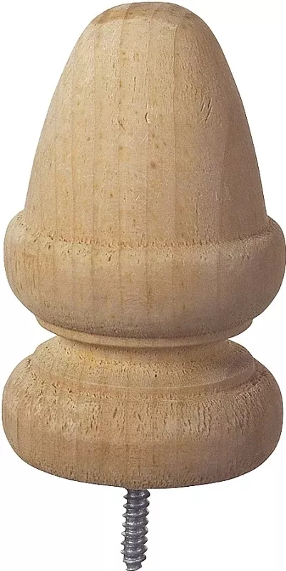 UFP 106091 Post Top, 5-1/2 in H, Acorn, Wood, White