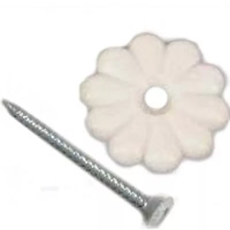 US Hardware D-138C Rosette Button, 1-1/8 in, Plastic, 6/CD