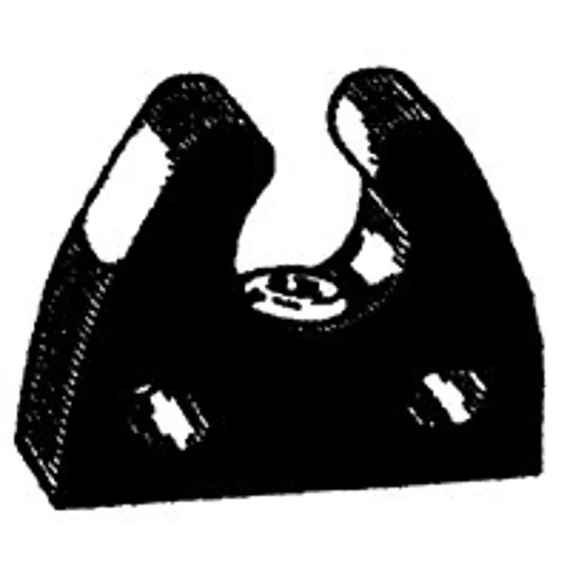 US Hardware M-037C Pole Storage Clip, Rubber, Nickel-Plated