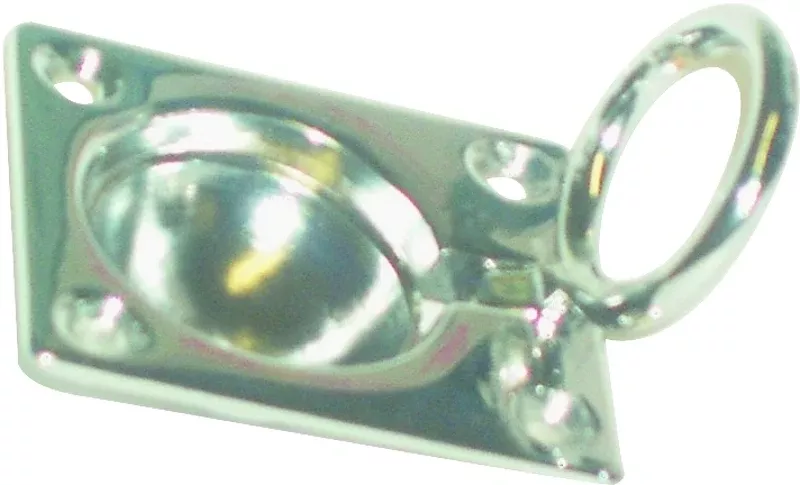 US Hardware M-088C Hatch Lifting Ring, Brass, Chrome-Plated, For: Small Hatches, Cabinets and Drawers