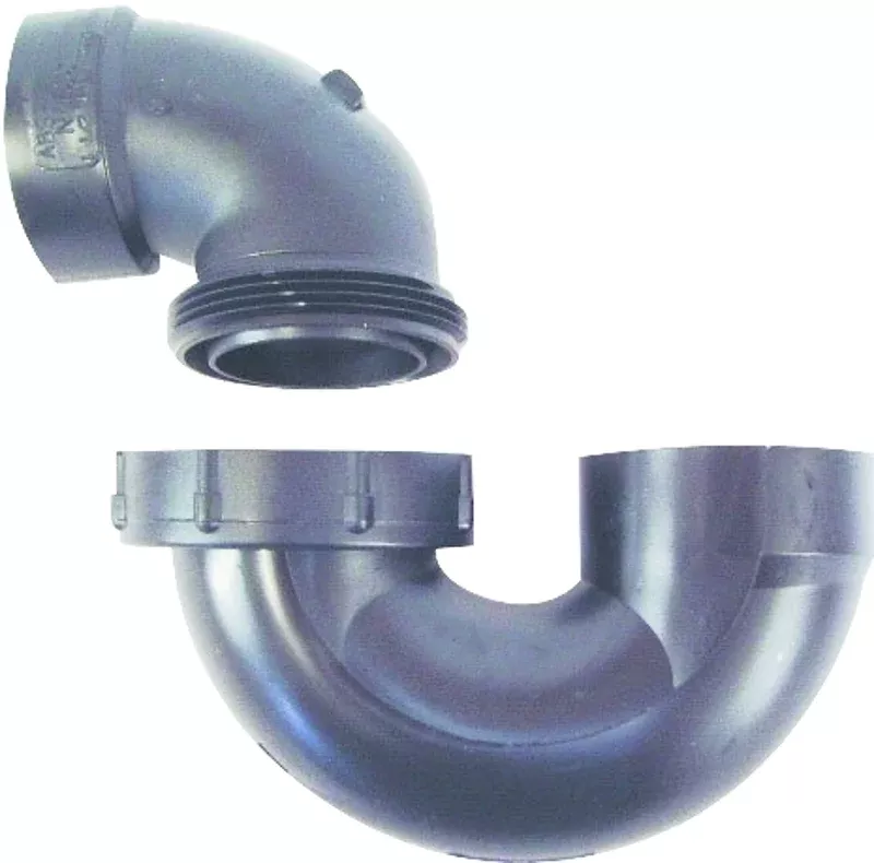 US Hardware P-098C Bathtub Trap, ABS, Black, 1-1/2 x 1-1/2 in ID
