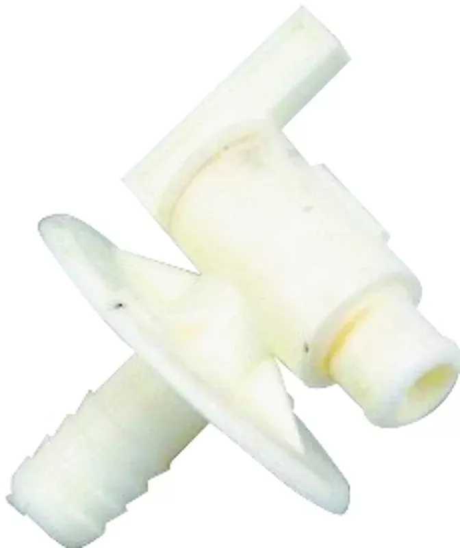 US Hardware RV-390C Water Spigot, 3/8 in OD, Plastic, White