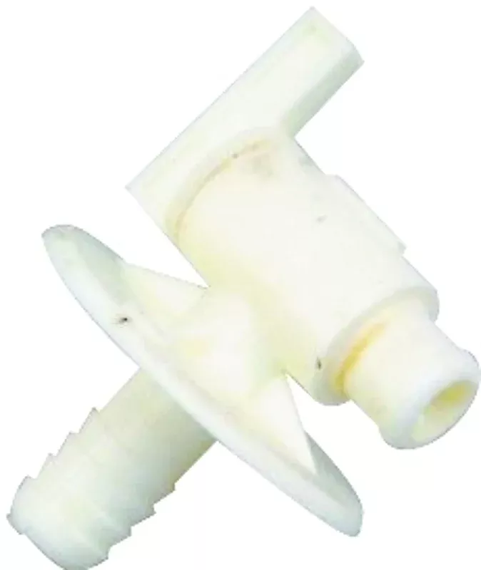 US Hardware RV-394C Water Spigot, 1/2 in OD, Plastic, White