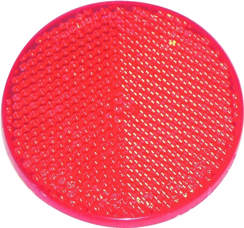 US Hardware RV-657C Safety Reflector, Red Reflector, Plastic Reflector, Adhesive