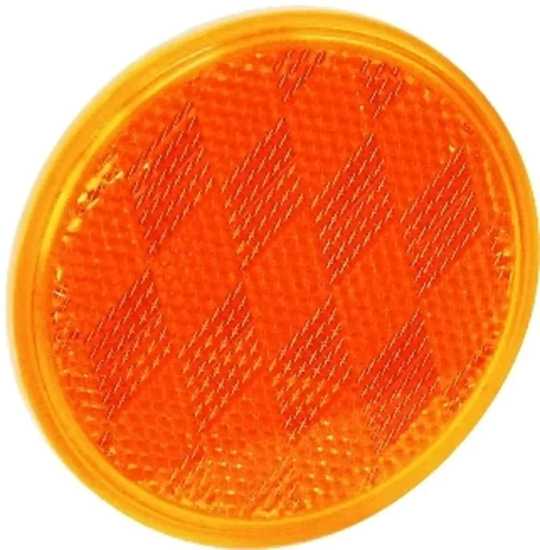 US Hardware RV-660C Safety Reflector, Amber Reflector, Plastic Reflector