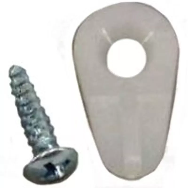 US Hardware WP-8830H Screen Clip, 1/2 in, Nylon, 50 BAG, White
