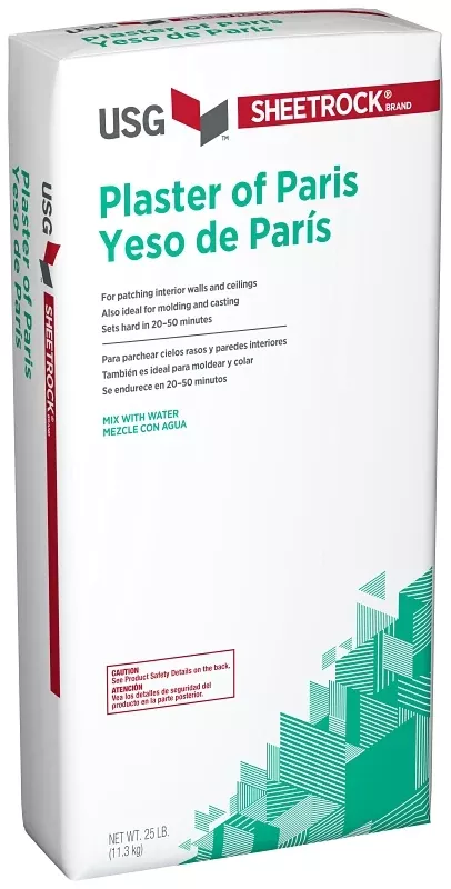 USG SHEETROCK 380261 Plaster of Paris, Powder, Low, Off-White, 25 lb Bag