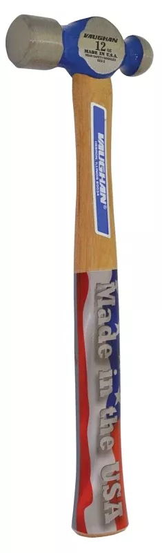 Vaughan TC2012 Rivet Hammer, 12 oz Head, Ball Pein Head, HCS Head