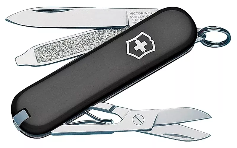 Victorinox 53003 Pocket Knife, 7-Function, Black Handle