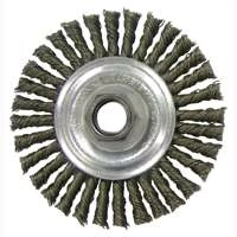 Vortec Pro 36018 Wire Wheel Brush, 4 in Dia, 5/8-11 Arbor/Shank, Stringer Bead Bristle, 0.02 in Dia Bristle