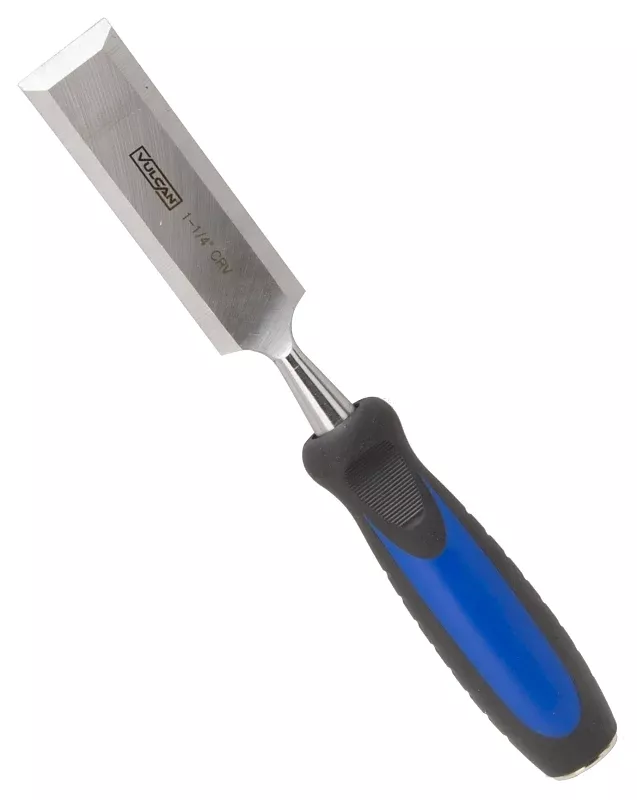 Vulcan JL-CH5 Chisel, 1-1/4 in Tip, 10-1/4 in OAL, CRV Blade, Ergonomic Handle