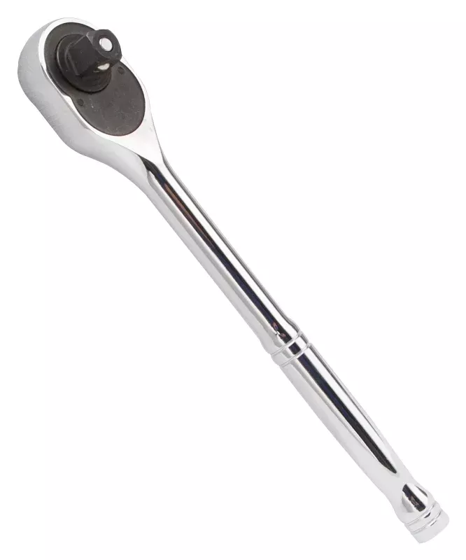 Vulcan TR0012 Quick Release Ratchet Handle, 1/2 in Drive, 9-1/2 in OAL, Chrome