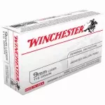 White Box 9mm 115 Grain Jacketed Hollow Point Ammunition - 50 Rounds