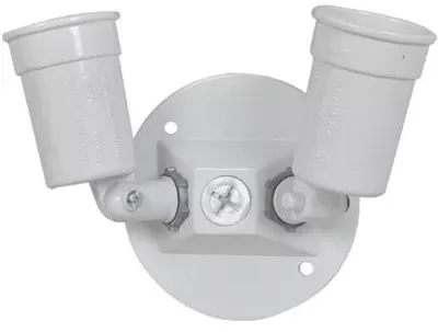 White Weatherproof Double Lampholder