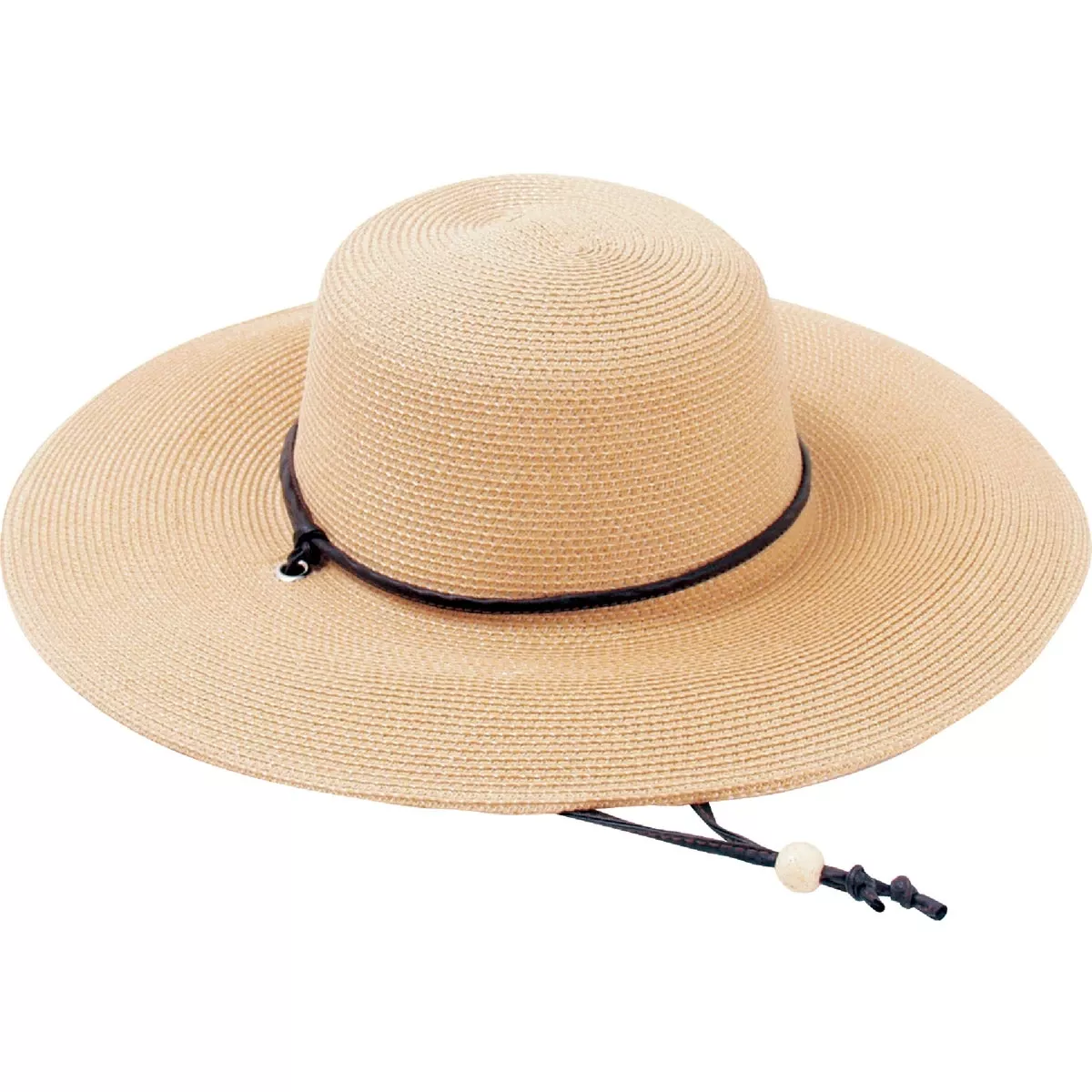 Wide Brim Braided Hat - Light Brown