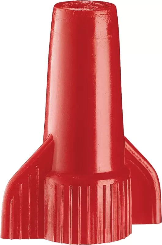 Wing-gard Large Wire Connector, Square Spring, 14-10 Awg, Red, 100-pk.