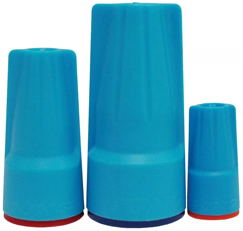 Wire Connector, Waterproof, Safety Sealed, 600-1000v, Aqua Blue/red, 5-pk.
