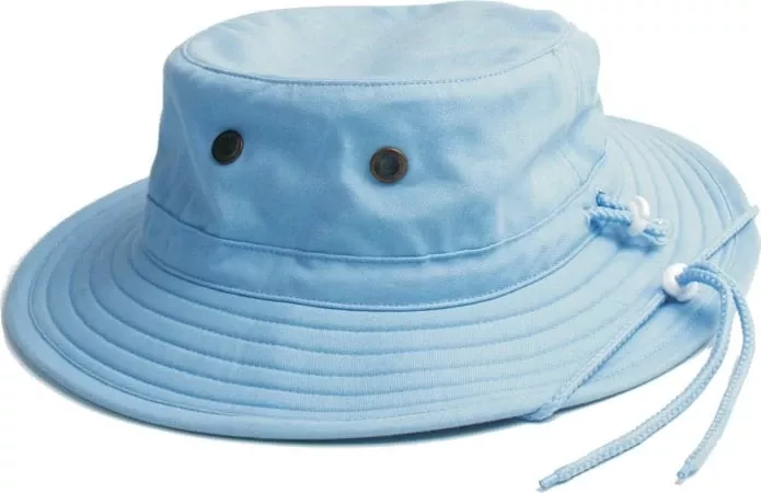 Women's Classic Cotton Bucket Hat - Sky Blue - Adjustable Size With Upf 50+