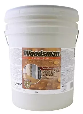 Woodsman Deck & Siding Stain, Oil Base, Semi-transparent Neutral Base, 5 Gallons