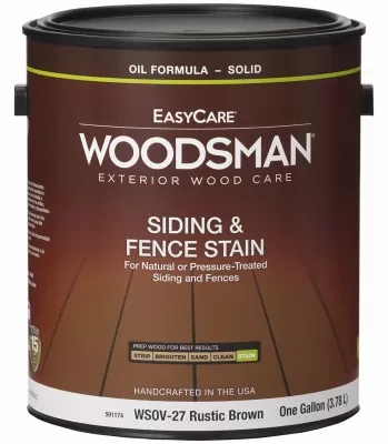 Woodsman House & Trim Stain, Oil Base, Solid-color, Brown, 1 Gallon