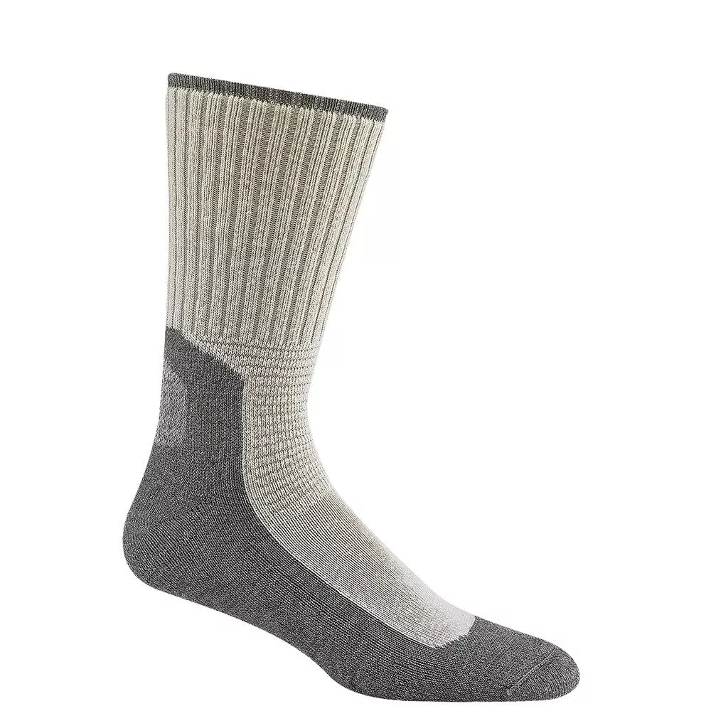 Work Socks, Anti-microbial, Gray, Men's Large, 2-pk.