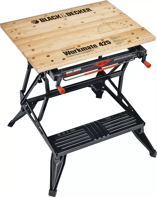 Workmate 425 30 In. Folding Portable Workbench And Vise With Clamp