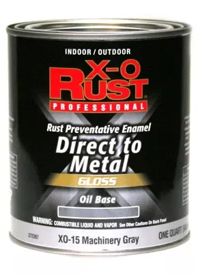 X-o Rust Premium Anti-rust Oil-base Enamel, Machinery Gray Gloss, 1 Qt.