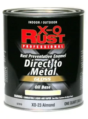 X-o Rust Premium Anti-rust Oil-base Paint, Gloss Almond, Interior/exterior, 1 Qt.