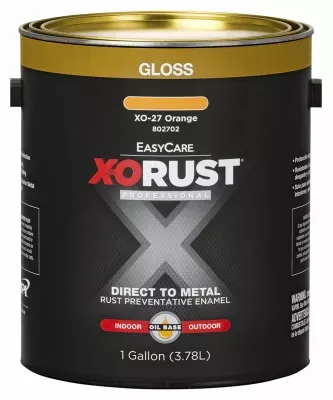 X-o Rust Premium Anti-rust Oil-base Paint, Gloss Orange, 1 Gallon