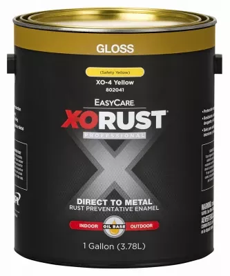 X-o Rust Premium Anti-rust Oil-base Paint, Safety Yellow, 1 Gallon