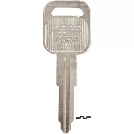 X143 B53 Gm Automotive Key Blank - Nickel Plated