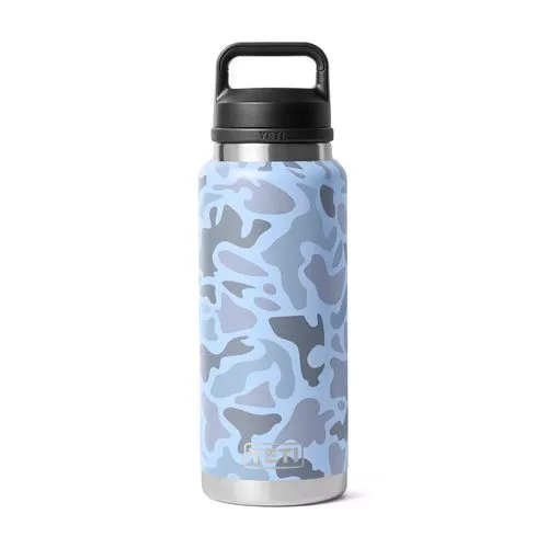 Yeti 36 Oz Water Bottle with Chug Cap - Rambler Blue Camo
