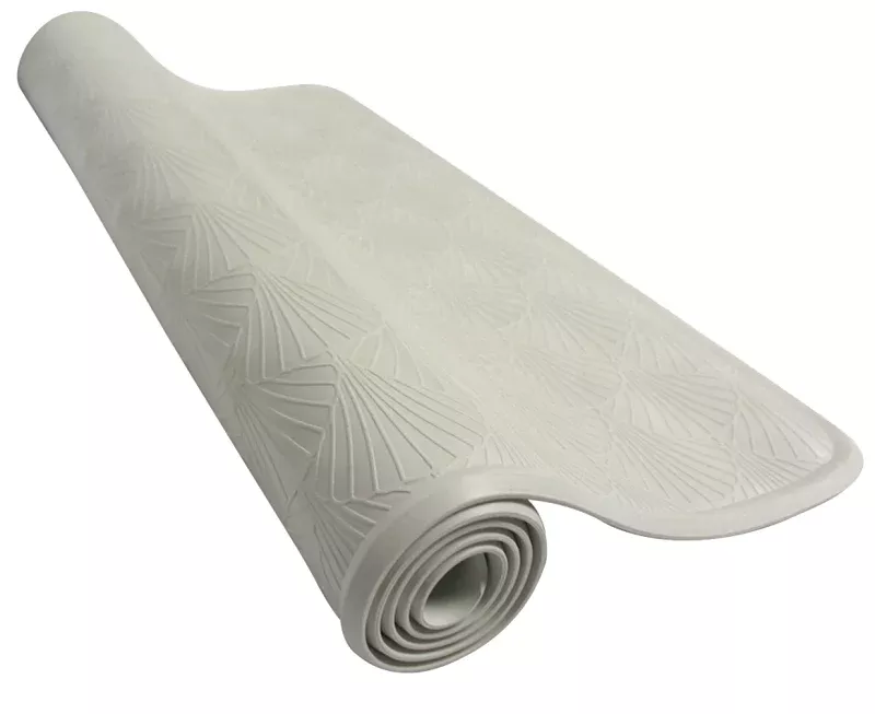 Zenna Home 77WW Bath Mat, 27-1/2 in L, 16 in W, Rubber, White