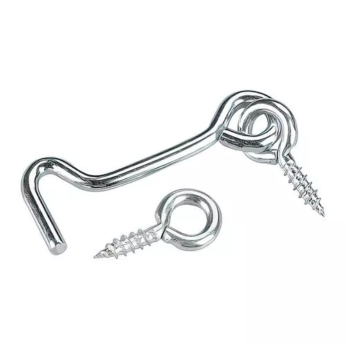 Zinc Gate Hook And Eye 2 Inch 2 Pack