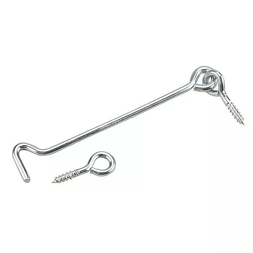 Zinc Gate Hook And Eye 6 Inch 2 Pack