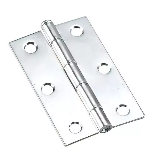 Zinc Narrow Butt Hinge 3 Inch by 2 Inch 2 Pack