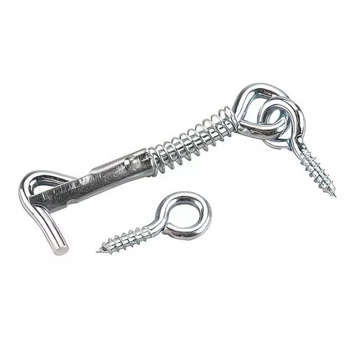 Zinc Safety Gate Hook and Eye 2-1/2 Inch 2 Pack