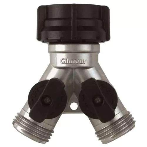 Zinc Y-Connector with Shut-Off 800154-1001
