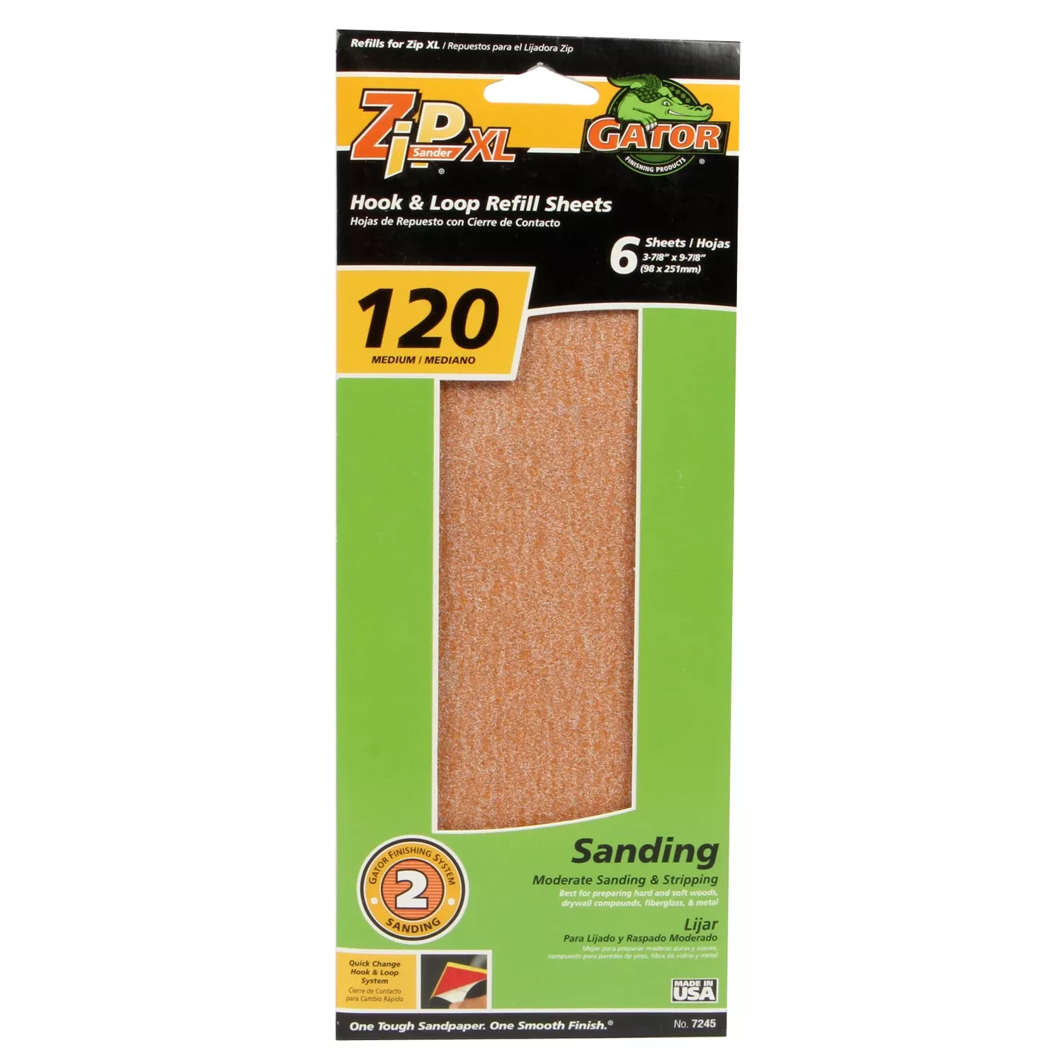 Zip Xl Sanding Refill Sheets, 120-grit, 6-pk.
