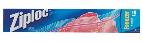 Ziploc Double Zipper X-Large 2-Gallon Freezer Bags 10-Pack 1132 – Box of 9