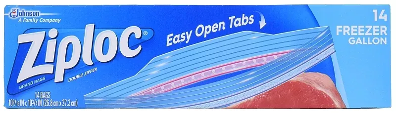 ZIPLOC SUSO FREEZER BAG GALLON 16 CT