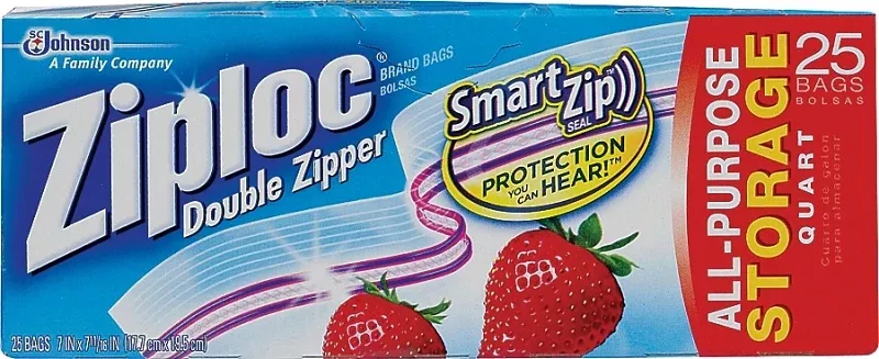 ZIPLOC SUSO STORAGE BAG QUART 29 CT