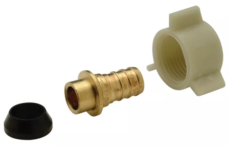 Zurn QQSFC33XPK50 Hose to Pipe Adapter, 1/2 in, Barb x FPT, PEX-B, Brass, Pack of 50